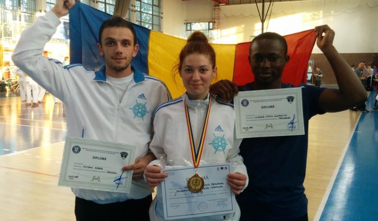 Gerard Munteanu, Cristiana Gheorghiță și Adeshina Jamiu Ajibade au reprezentat CS Marina Constanța la Campionatul Național Universitar de Taekwondo WTF