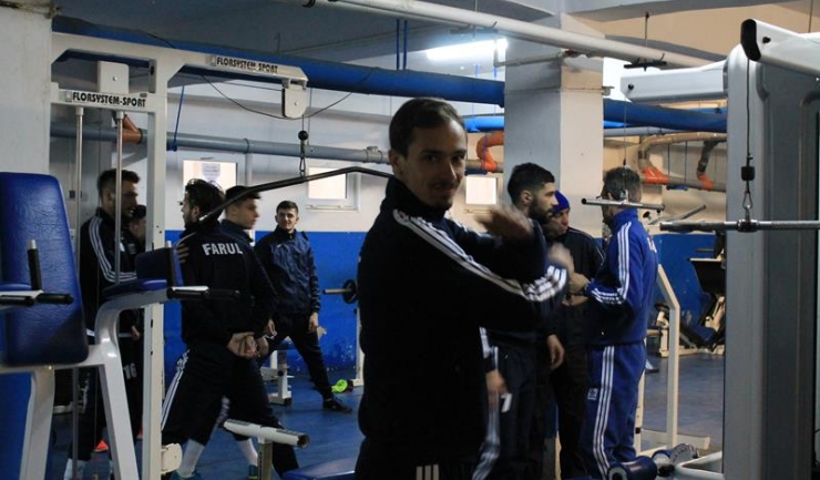 Fotbaliștii de la SSC Farul Constanța au efectuat primul antrenament al anului în sala de forță