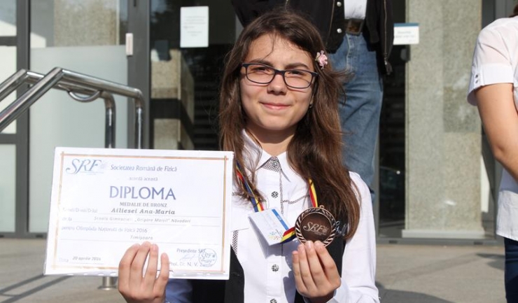 Ana Maria Ailiesei, elevă în clasa a VI-a, la Școala Gimnazială ”Grigore Moisil” din Năvodari.