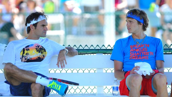 Roger Federer şi Alexander Zverev