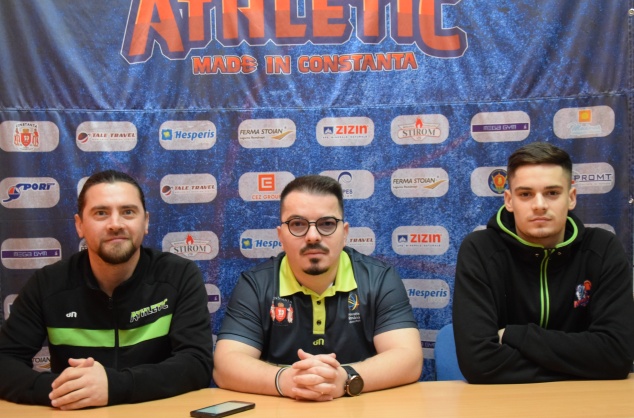 Alexandru Olteanu, Andrei Talpeș și Andrei Oprean invită publicul să susțină echipa constănțeană în duelul cu Dinamo