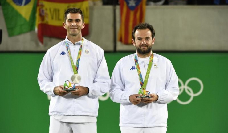 Horia Tecău și Florin Mergea pe podiumul olimpic de la Rio de Janeiro