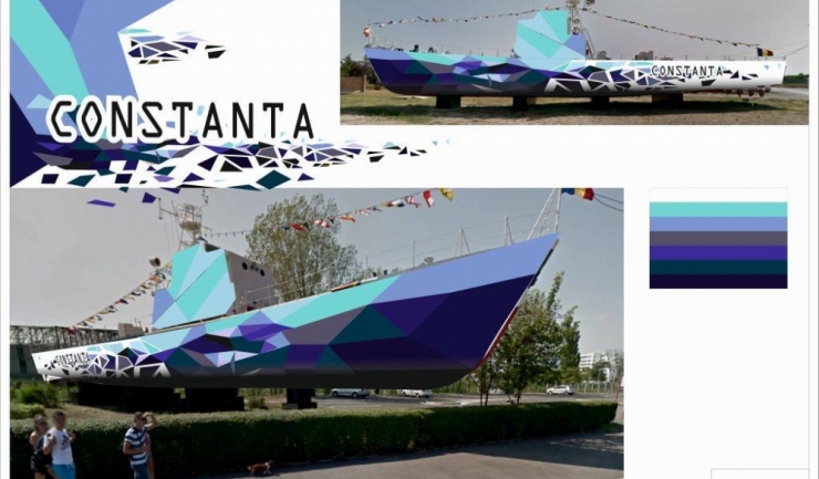 Vaporul din zona Gării va fi pictat după conceptul „Geometric Sea”, creat de Cristina-Alina Costea