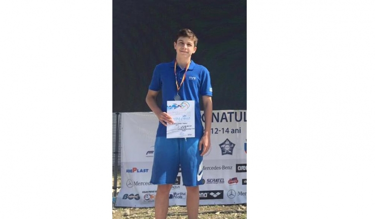 Eugen Susanu (Atena Sport Club Constanța, 13 ani) a terminat pe primul loc în proba de 100 m liber