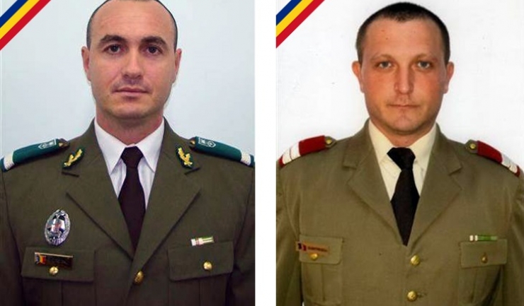 Plutonierul Iulian Dumitrescu și Sergentul Adrian Vizireanu