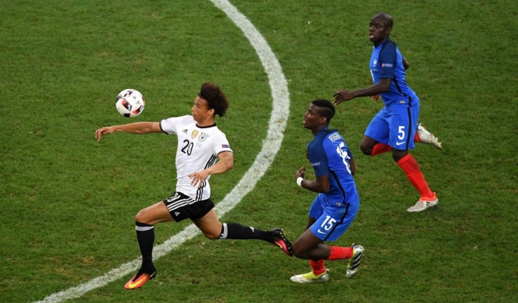 Leroy Sane a jucat pentru Germania în semifinala cu Franța de la EURO 2016