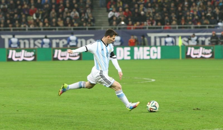 Lionel Messi a marcat din penalty pentru Argentina