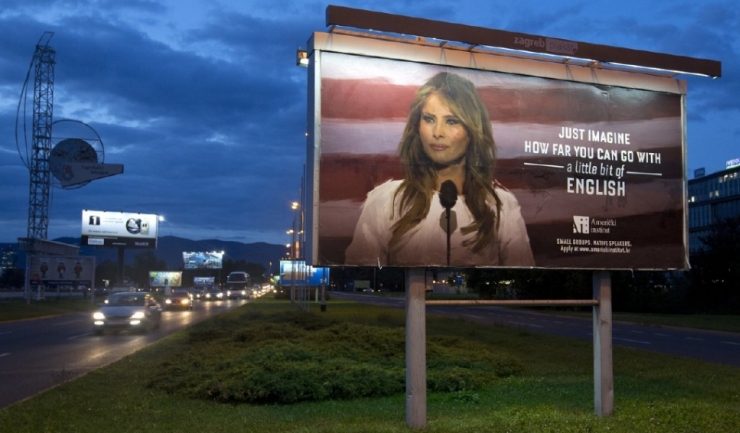 Panourile publicitare cu imaginea Melaniei Trump au împânzit capitala Croației