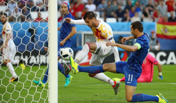 Alvaro Morata a deschis scorul în meciul cu Croația, dar Spania a pierdut pe final