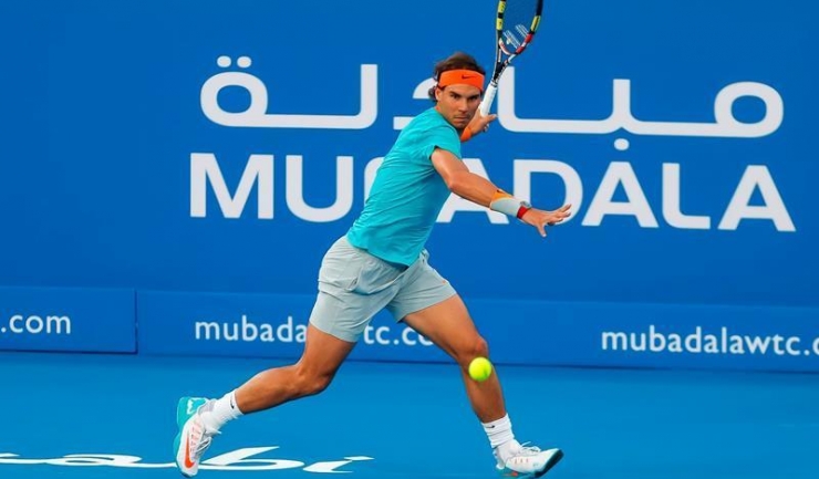 Rafael Nadal și-a făcut încălzirea la Abu Dhabi pentru noul sezon din circuitul ATP