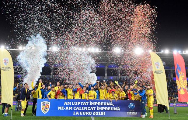 Tricolorii „mici” au sărbătorit calificarea la Ploiești (sursa foto: Facebook Echipa națională de fotbal a României)
