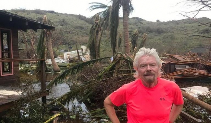 Insula magnatului britanic, Necker, a fost distrusă de forța uraganului Irma