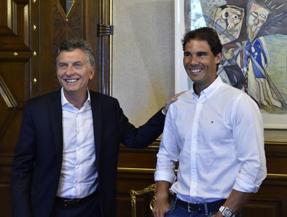Președintele Argentinei, Mauricio Macri, l-a primit la reședința sa pe Rafael Nadal