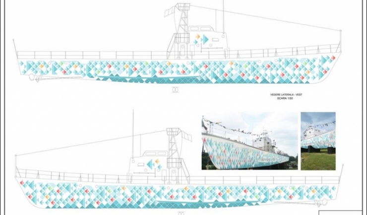 „Carnaval” se numește proiectul după care va fi pictat vaporul de la ieșirea din Constanța spre Valu lui Traian