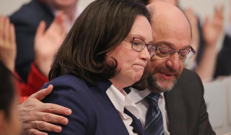 Andrea Nahles şi Martin Schulz