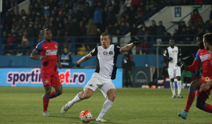 Constănţeanul Vlad Achim, fostul jucător al Viitorului, a marcat primul gol în partida FC Voluntari - FC Steaua