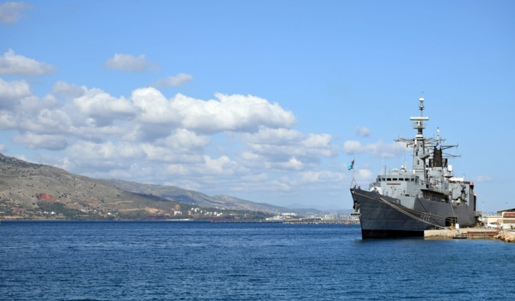 Fregata „Regina Maria” a acostat în Baza Navală din Souda, Insula Creta