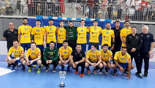 Handbaliştii tricolori au fost la câteva secunde de câştigarea turneului din Polonia (sursa foto: FRH - Federația Română de Handbal)