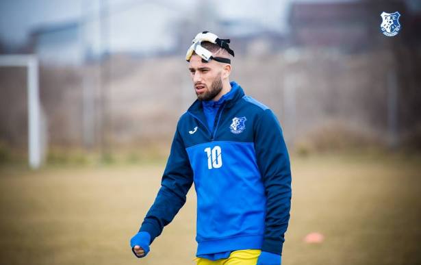Marius Fotescu a înscris primul gol al Farului în amicalul de miercuri (sutsa foto: Facebook FC Farul Constanţa)