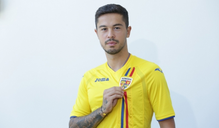 Gabriel Iancu a debutat pentru naţionala României în meciul câştigat cu Austria (sursa foto: www.fcviitorul.ro)