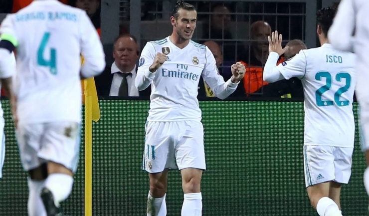 Gareth Bale a deschis scorul la Dortmund şi a pasat perfect la golul reuşit de Cristiano Ronaldo (sursa foto: Facebook UEFA Champions League)