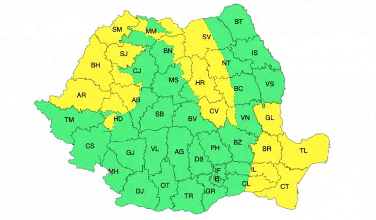 Avertizare ANM. Cod galben de vânt în mai multe zone din țară. Este vizată și Dobrogea