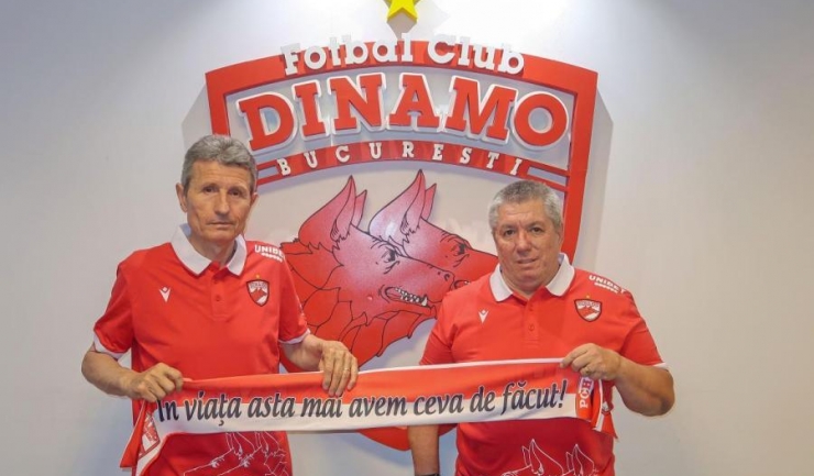 Gheorghe Mulţescu şi Cornel Ţălnar speră să o menţină pe Dinamo în prima ligă (sursa foto: www.fcdinamo.ro)
