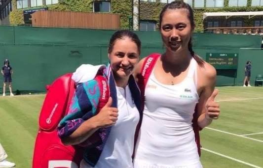 Monica Niculescu şi Hao-Ching Chan nu au putut produce surpriza în ultimul act la Wimbledon (sursa foto: Facebook)