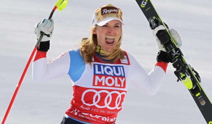 Lara Gut este în culmea fericirii după ce a obținut la Cortina d’Ampezzo a 24-a victorie din carieră