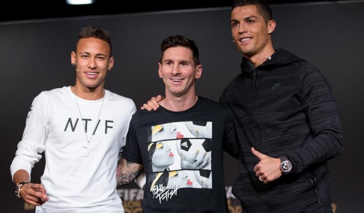 Până acum, Neymar, Messi și Cristiano Ronaldo au fost „coechipieri” doar la Galele FIFA...