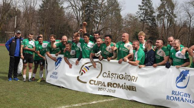 CSM București a câștigat finala Cupei României după prelungiri (sursa foto: Facebook CSM Bucuresti Rugby)