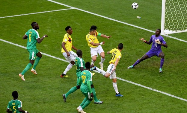 Columbia (în galben) a câştigat Grupa H (sursa foto: Facebook FIFA World Cup)