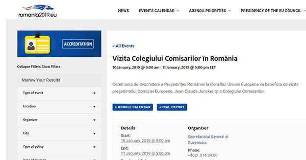 Site-ul www.romania2019.eu, dedicat preşedinţiei române, lansat oficial vineri
