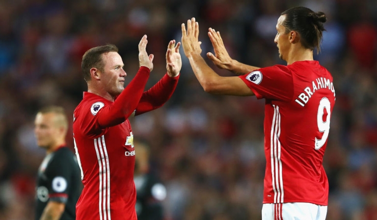 Wayne Rooney și Zlatan Ibrahimovic se înțeleg perfect la Manchester United