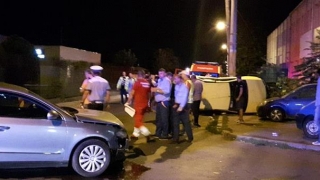 Accident grav în Constanța! Patru victime și o mașină răsturnată