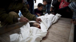 Copii ucişi în Gaza de raiduri israeliene
