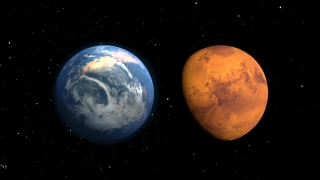 Planeta Marte, vizibilă cu ochiul liber