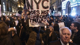 Protest împotriva lui Donald Trump, la New York
