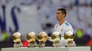 Ronaldo și-a prezentat al cincilea Balon de Aur pe „Santiago Bernabeu“