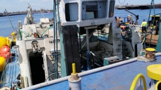 Portul Constanța: A fost scoasă la suprafață nava care s-a scufundat în aprilie
