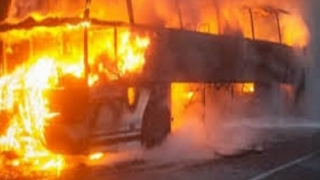 Incendiu violent! Mai multe autobuze s-au făcut scrum