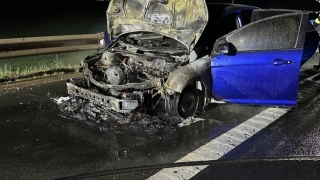 O mașină a luat foc în mers pe autostrada A4 Ovidiu – Agigea
