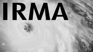 Imagine geocoloră a uraganului Irma, capturată de satelitul GOES-16