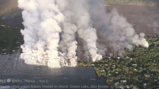 Catastrofă naturală în Hawaii. Un lac a fost înghițit de lavă