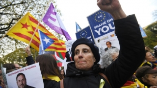 Susținători ai independenței Cataloniei au protestat la Bruxelles