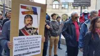 Un nou protest faţă de votul senatorilor în cazul Oprea, în București