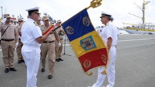 Drapelul de luptă al scafandrilor militari, decorat de preşedinţia României